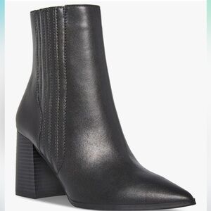 NWT Aqua College black leather iconic ankle bootie size 8.5 B waterproof w/box